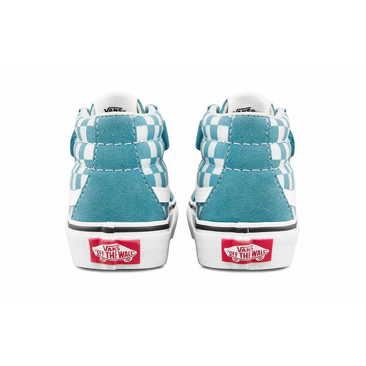 Vans Sk8-Mid Reissue V Kids 'Checkerboard - Enamel Blue Sharp Green' VN0A346Y30Y