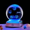 Five Elements 3D Crystal Ball Night Light - Bluetooth Luminous Carving Ornament for Birthdays & Qixi Festival.