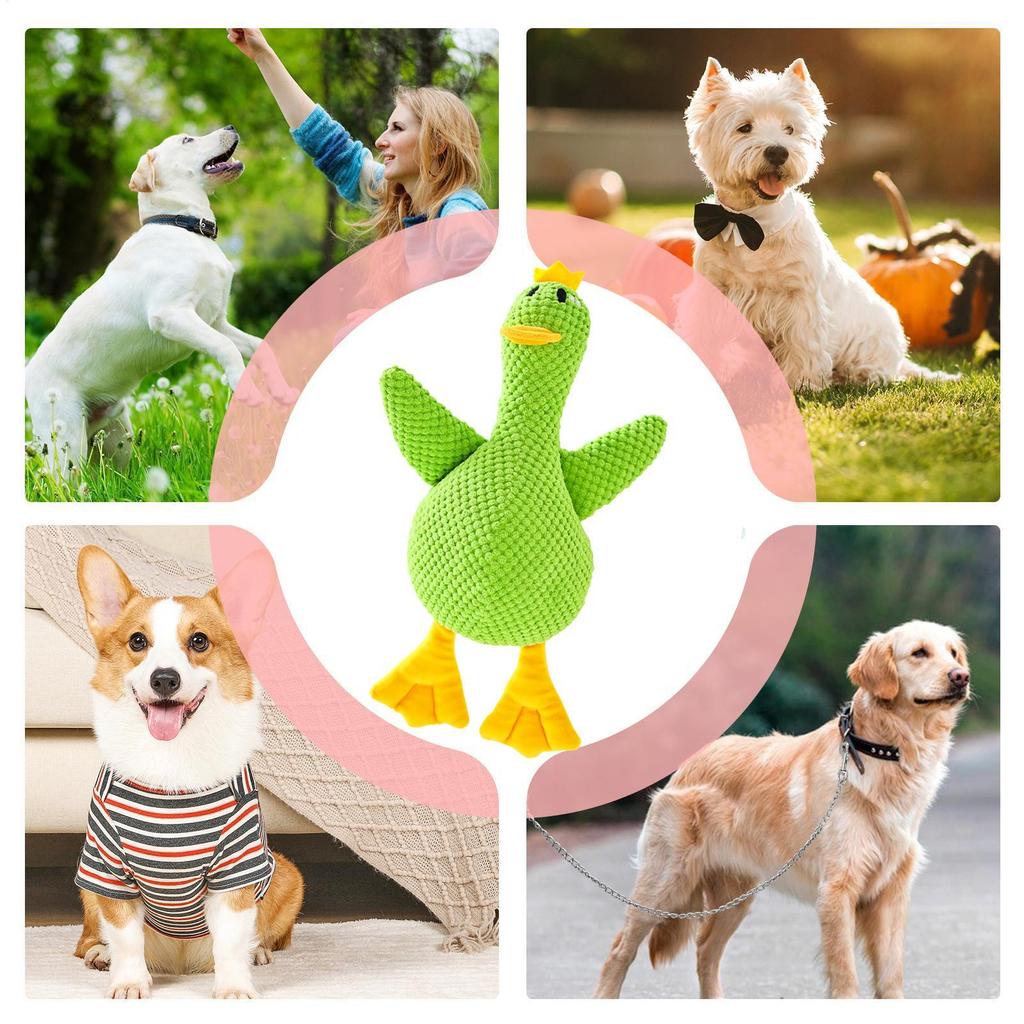 Giocattolo Anatra Calmante Cane da Masticare Squeaky Cuscino Imbottito Suono di Verso Giocattolo per Cuccioli Per Cuccioli Animale Domestico Razza Piccola Media Casa Esterno Interno