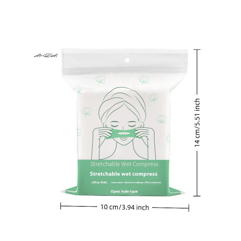 100Pcs Ultra-Thin Tencel Stretchable Wet Compress Cotton Pads Open Type Facial Moisturizing Makeup Remover