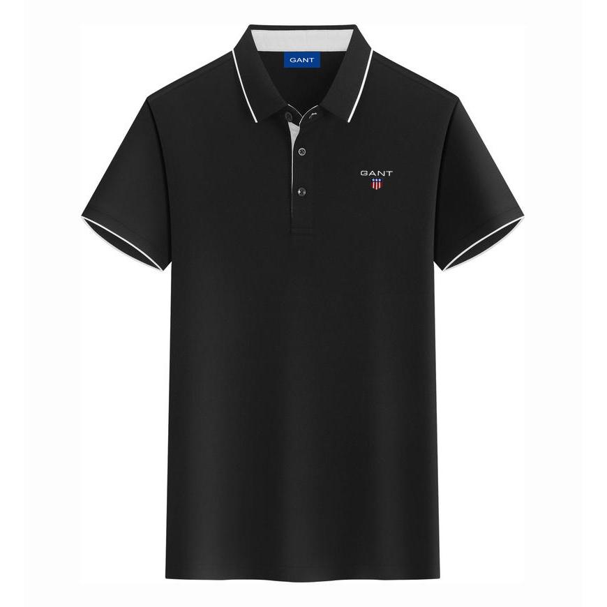 

Gant 2025 Summer Men s Embroidery New Moisture Wicking Quick Drying Polo Shirt Business Polo Shirt S чорний