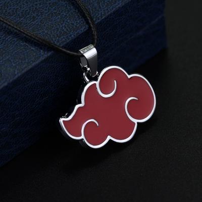 Naruto Akira Organization Red Cloud Pendant Alloy Necklace for Men and Women