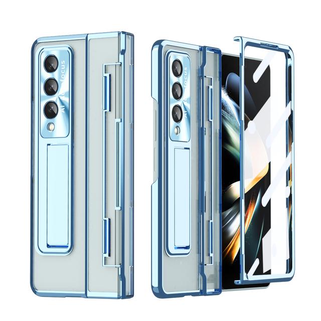 Θήκη στυλό Armor για Samsung Galaxy Z Fold 4 Fold 3 5g Θήκη Γυάλινη οθόνη με διαφανές κάλυμμα προστασίας μεντεσέδων βάσης