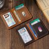 Heren en Dames Creditcardhouder Retro Crazy Horse Top-Grain Leer Kaarthouders Portemonnee Handgemaakt Kort Ultra Dun Slank Rijbewijs ID Hoesjes