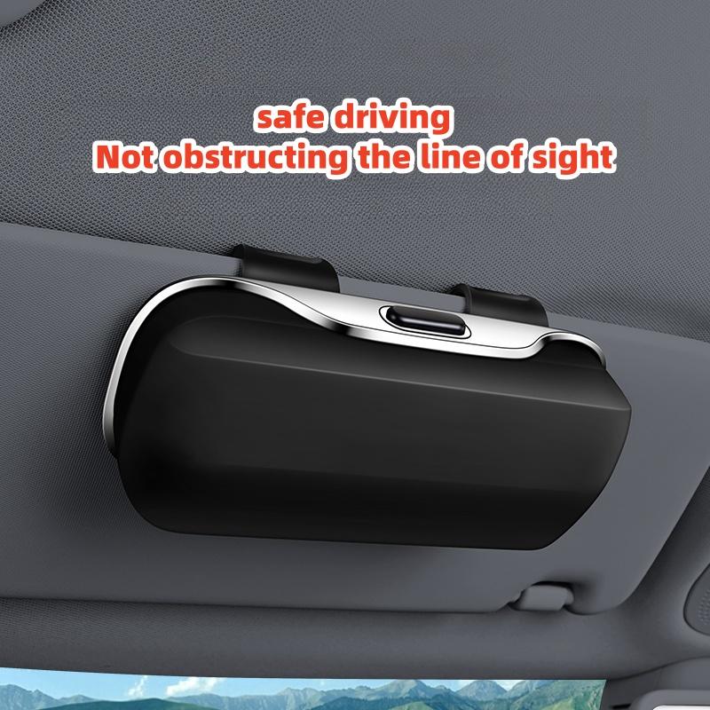 Auto-Brillenbox, tragbarer Auto-Sonnenbrillenhalter im Auto, Brillenetui, Sonnenblende, Auto-Linsenhalter