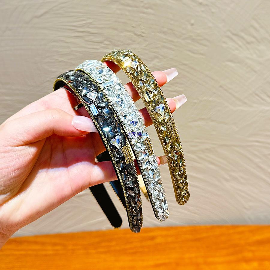 Retro Rhinestone Luxury Headband - Bling Stylish Women's Accessory