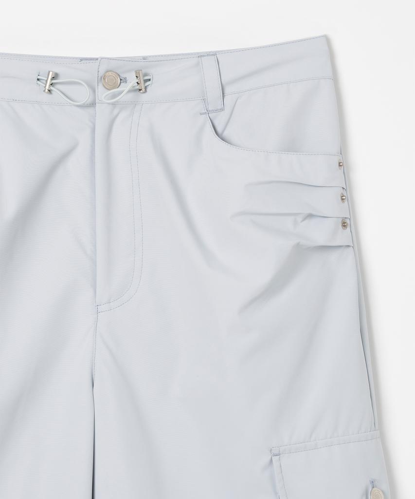 MILLO WOMEN String Cargo Wide Pants [Sky Blue]