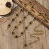 Boho Chic Metal Waist Chain Women - Adjustable 115cm Hollow Design With Embellished Details Fall Winter Wear
