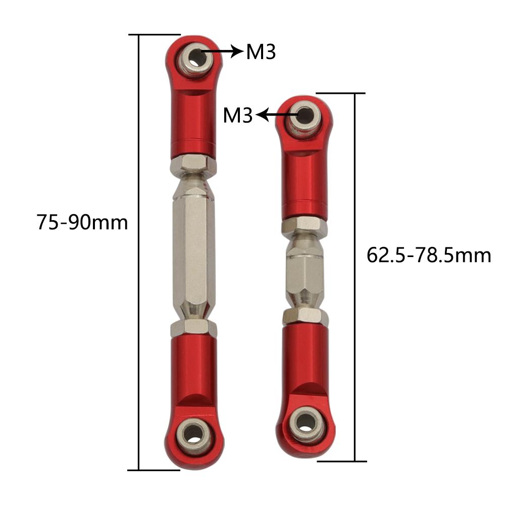 Metal Tie Rods Linkage Links Set for 1/10 Arrma Granite SENTON VORTEKS Typhon Big Rock RC Car Upgrade Parts