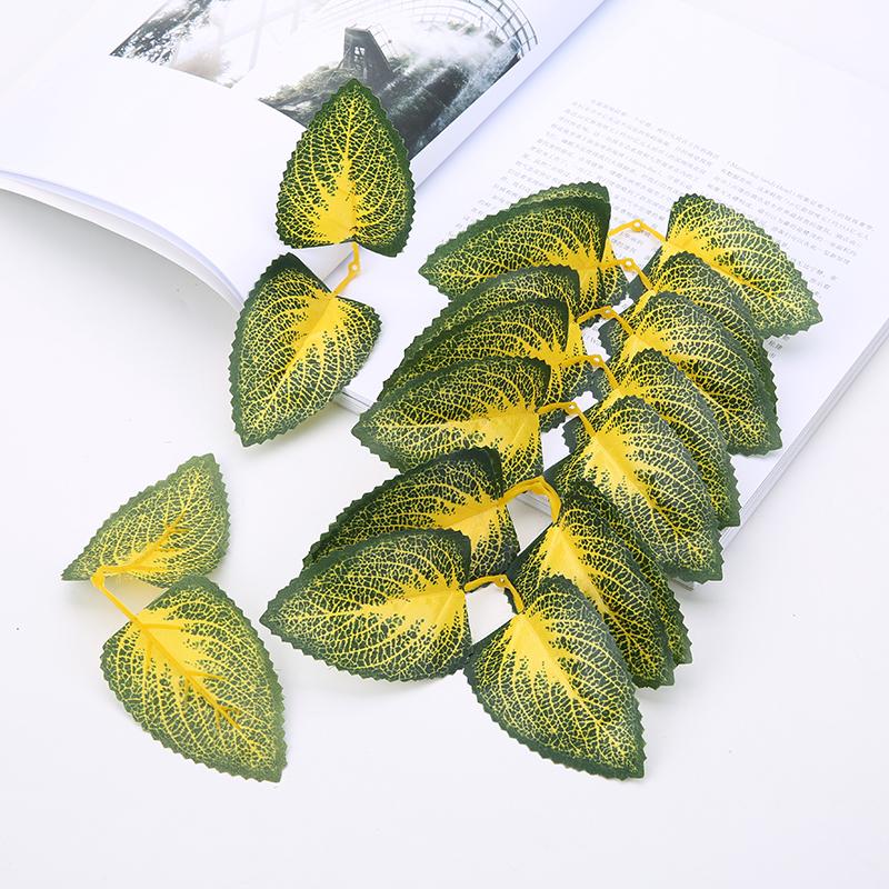 10Pcs Artificial Maple Leaves Fake Fall Leaf Artificial Plants For Autumn Decoration Wedding Home Wreath Christmas Decoration