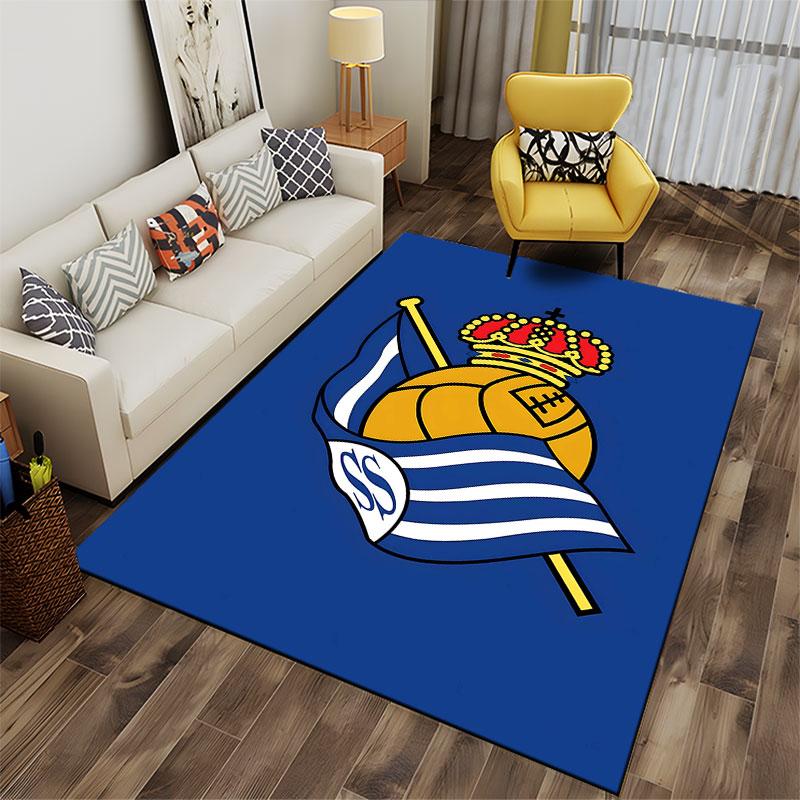 Soccer Emblem with Crown suitable as a non-slip mat for the living room or bedroom sofa