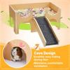 Premium Wooden Guinea Pig House | 2-Level Small Animal Hideout with Stairs | Quick Assembly for Hamsters/Rabbits/Chinchillas