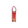 Gucci Star GG pattern herringbone raffia and leather handbag children's red/beige