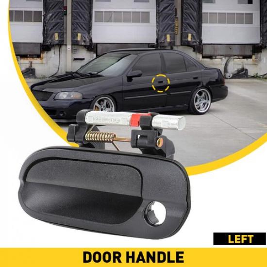 Front Left Side Driver Exterior Door Handle Black Fit 2000-2006 Nissan Sentra