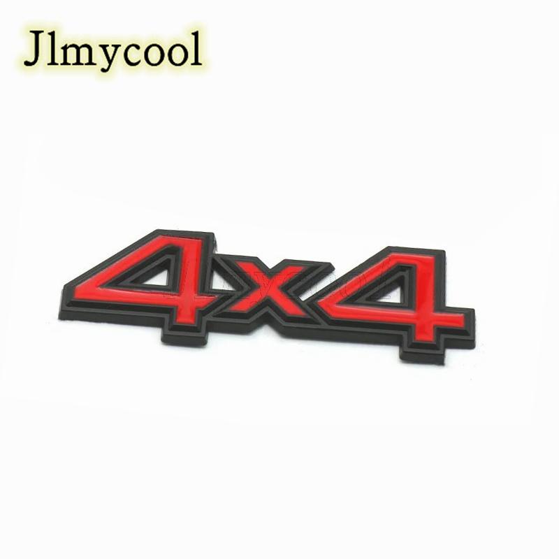 3D Metal Black Silver Red 4X4 Emblem Car Fender Badge Trunk Decal For 4X4 Sticker Auto Parts