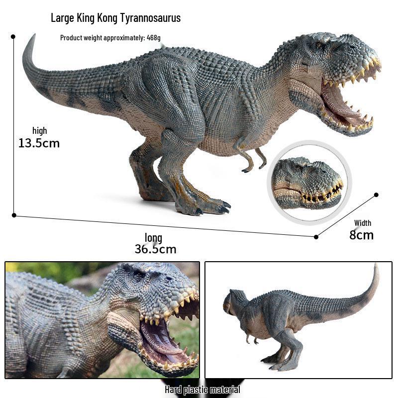 Children's Dinosaur Toy Set: King Kong, Tyrannosaurus Rex, Aurochs, Pachycephalosaurus, Spinosaurus, Therizinosaurus Model.