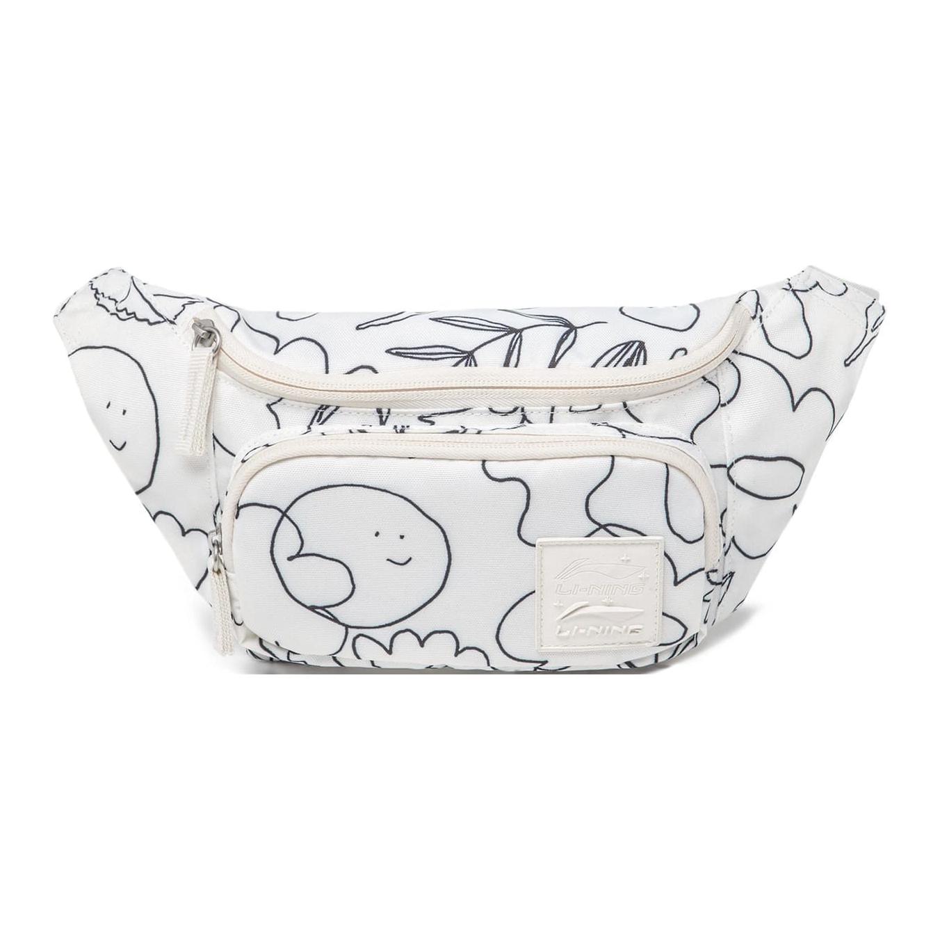 

Новая коллекция LiNing Sports Life Полиэстеровая сумка-слинг, поясная сумка обычная унисекс белая ABDT185-2 38.1*9.9*15.0CM