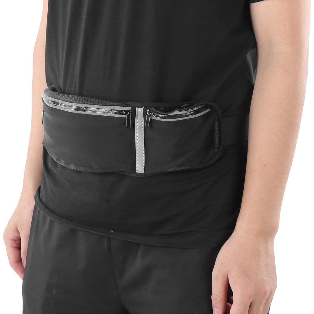 Sports Waist Bag Multifunction Outdoor Waterproof Largecapacity Belt Bag Running(Black Size)