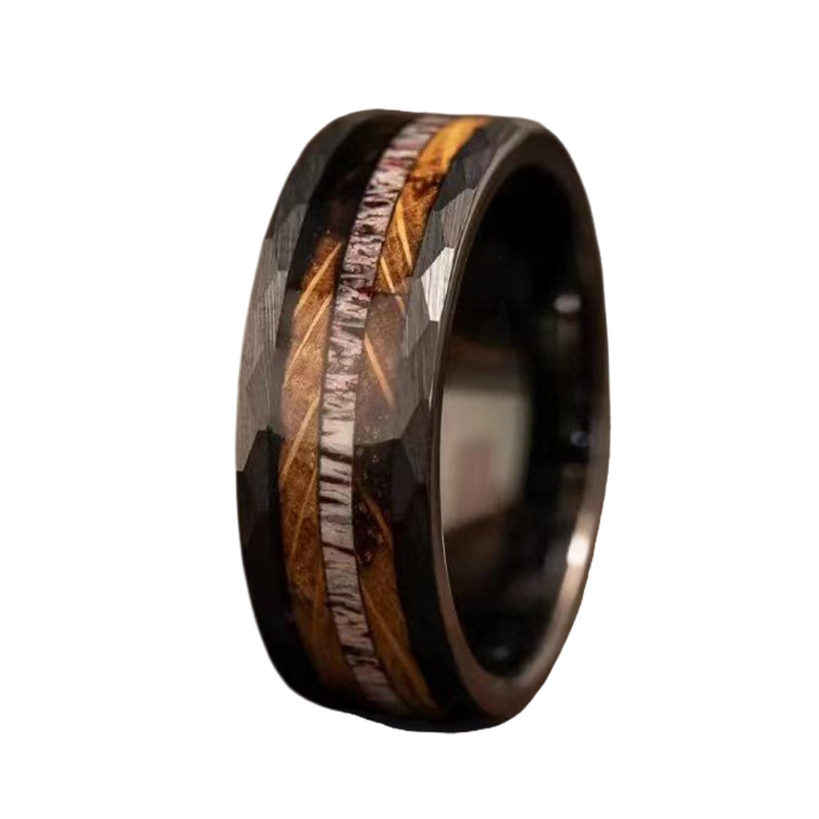 

Stylish Geometric Rings Jewelry Contemporary Polygonal Rings Accessory With Whiskey Wood Accent for Fashionistas 9