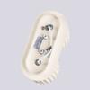 Modern Beige Oval Ceiling Lamp 21 Cm Fluted Spots 2Xgu10 10W Aura Sollux Lighting
