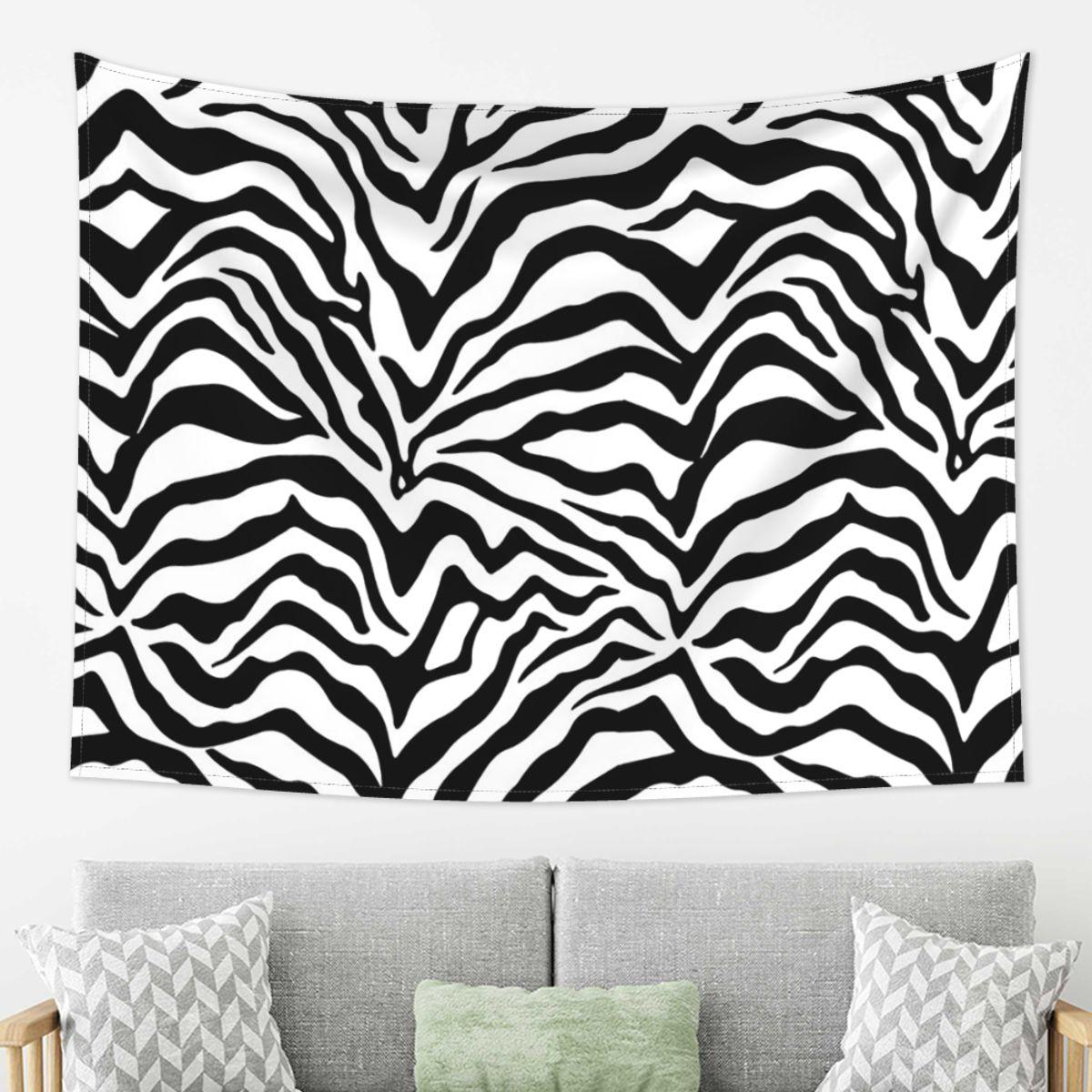 Zebra Print Tapestry Decoration Art Aesthetic Tapestries for Living Room Bedroom Home Wall Cloth Wall Hanging 74x94cm(29x37in)