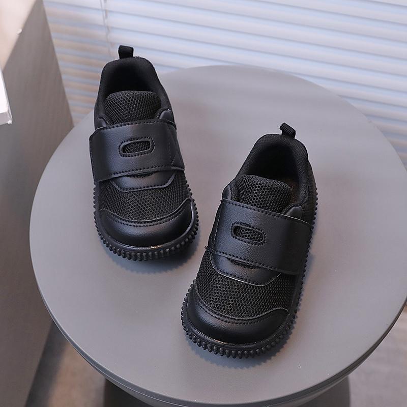 

Children Casual Shoes Air Mesh Non-slip Beathable Black Beige Kids Sneakers Autumn Unisex Running Toddler Boys Girls Tennis Shoe 21-insole14cm чёрный