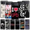Mountain Bike Cycling Art Phone Case For Samsung Galaxy Z Flip3 Flip4 Flip5 PC Shell For Z Flip 3 4 5 Black Hard Folding Cover
