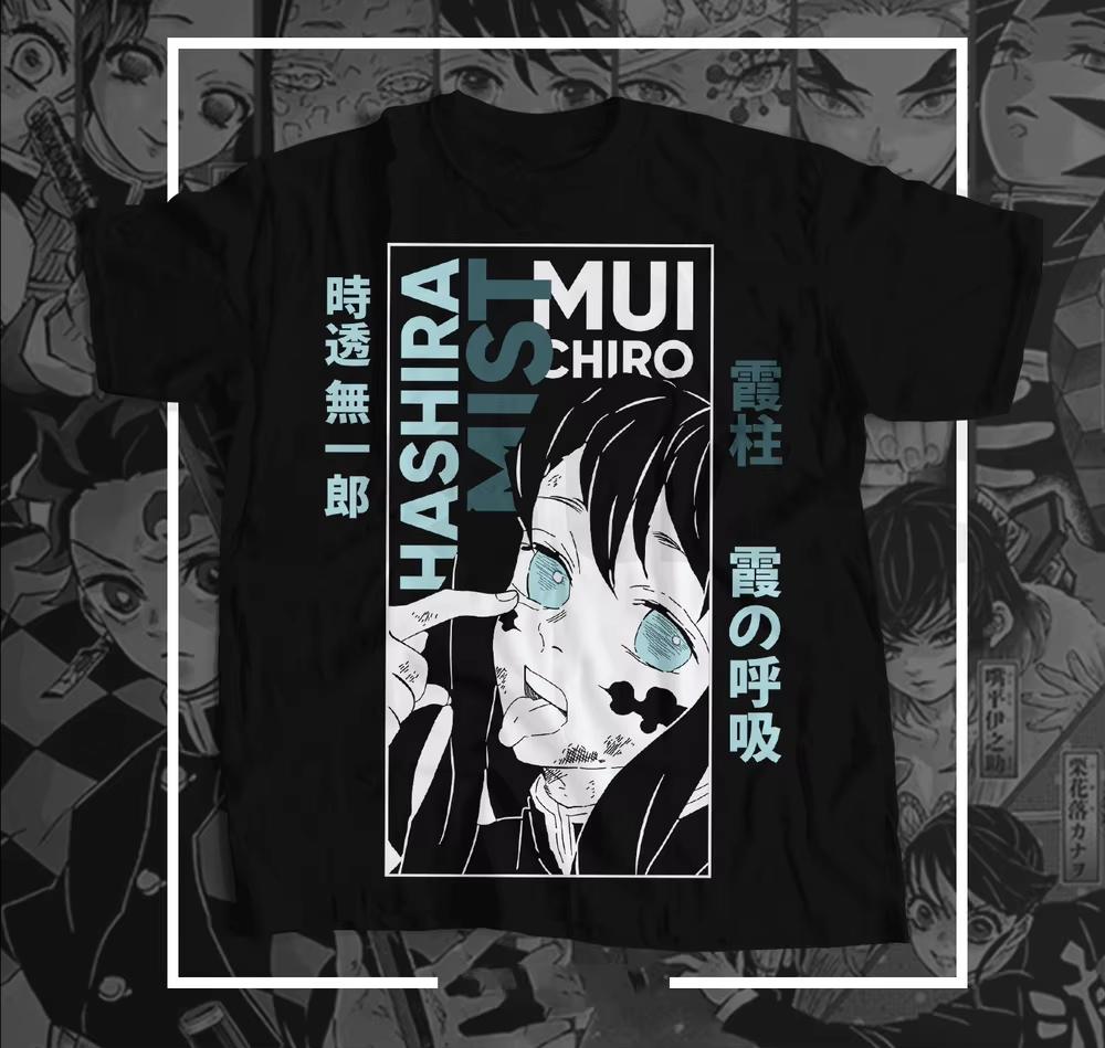 2026 JAPANESE Anime Unisexga DEMON SLAYER Tanjiro Nezuko Muichiro Tokito T-Shirt 4XL