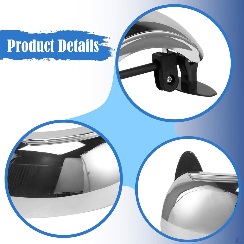 Motorcycle Mirror Cycling Accessories Sturdy Reflective Rearview 180° Wide Angle for Cruiser