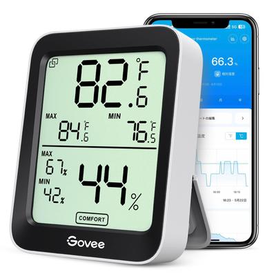 Govee Digitalthermometer und Temperatur und Luftfeuchtigkeit Hoher Großer Graph Fehler Maximale und Minimale Temperatur und Trockenheit Befeuchtung Innen