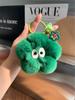 Cute Rabbit Fur Sunflower Pendant Keychain Real Fur Rabbit Doll Charm Toys Ornament Keyring Jewelry Pompom Pendant Gift Handbag