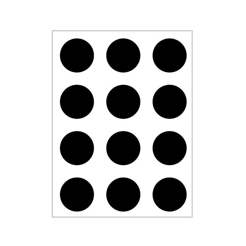 10 Colors Mixed Polka Dot Round Label Stickers: Small & Large, Red, Yellow, Blue, Green, Pink, White, Black, Orange