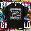 2025Summer Limited Bombardino Crocodilo Funny Meme T Shirt Men Women Summer O-Neck Short Sleeve 100% Pure Cotton Printed T-shirt