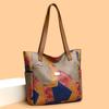 Women's Fashion Large Capacity Soft Surface Splicing Contrast Color Tote Bag Summer Shopping Bag Underarm Shoulder Bag