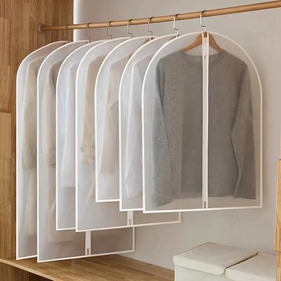 Transparent Fully Enclosed Clothes Hanging Cover-Dust Proof Storage Bag with Zipper Perfect for Wedding Dress Suit Blazer & Coat