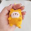 Cute Lucky Cat Doll Crochet Keyrings Handmake Kawaii Kitten Knitted Keyrings For Bag Pendant Crochet Kitten Keychain Wholesale