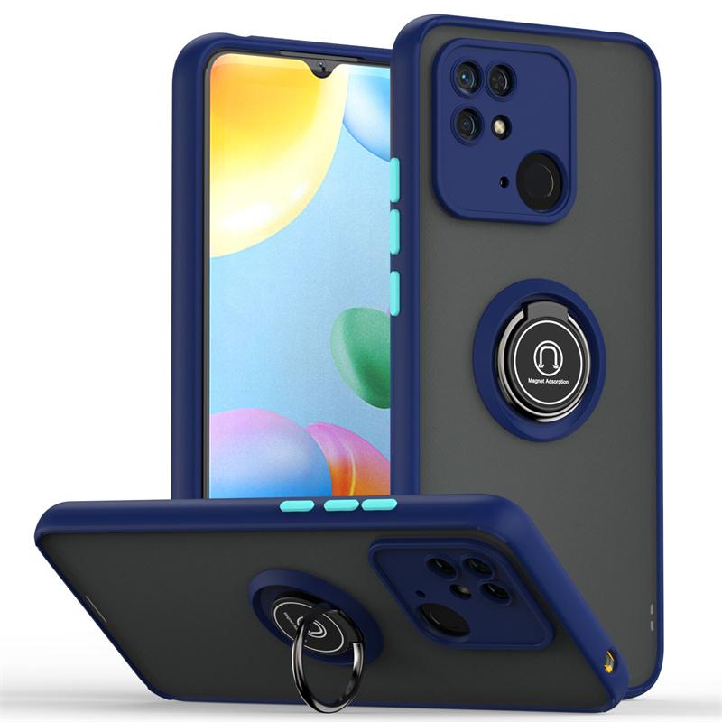 Hülle Für Xiaomi Redmi 10C 10 10A Hülle Stoßfest Matte PC Armor Handyhülle Für Redmi 9C 9 9A Magnetischer Ring Ständer Halter Abdeckung