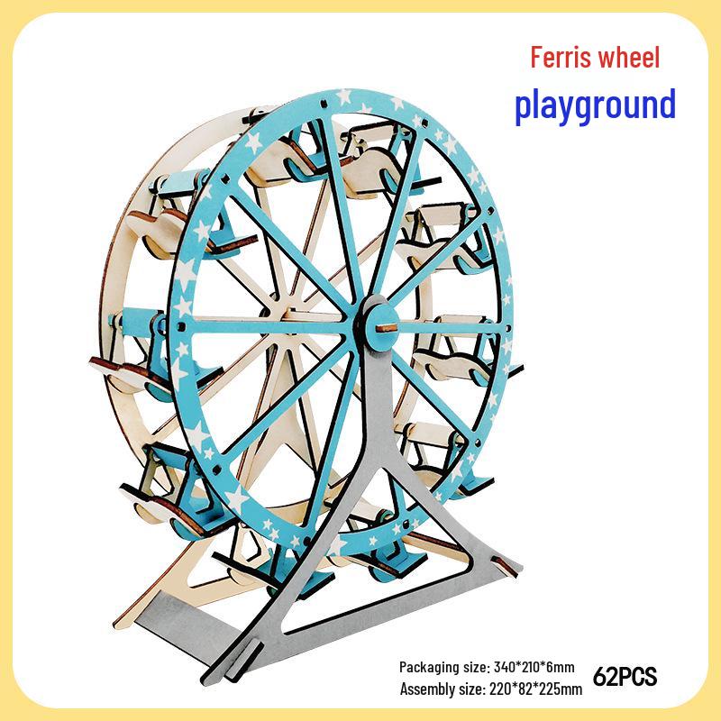 

Дитяча 3D Дерев яна Модель Пазл Колесо Огляду - Креативна Прикраса та Іграшка в Подарунок