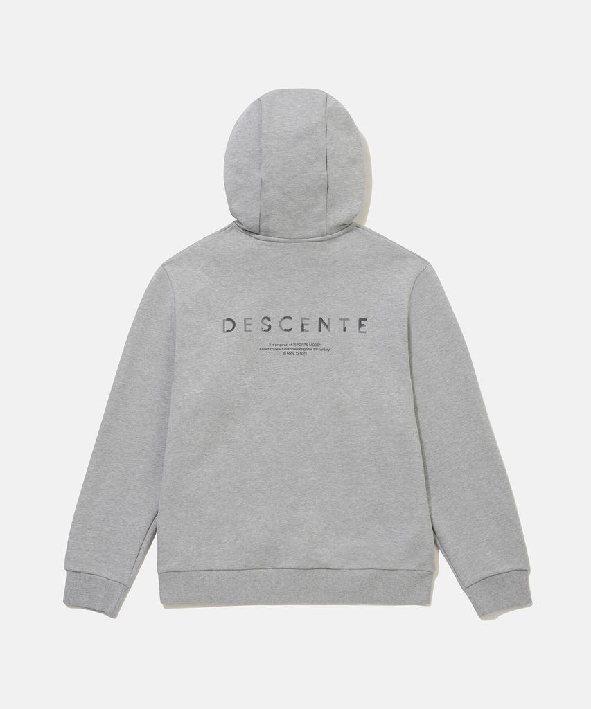 Descente Sports Terry Oversized Hooded Zip-Up Jacket Melange Gray Sr123Uft11 (A Type)