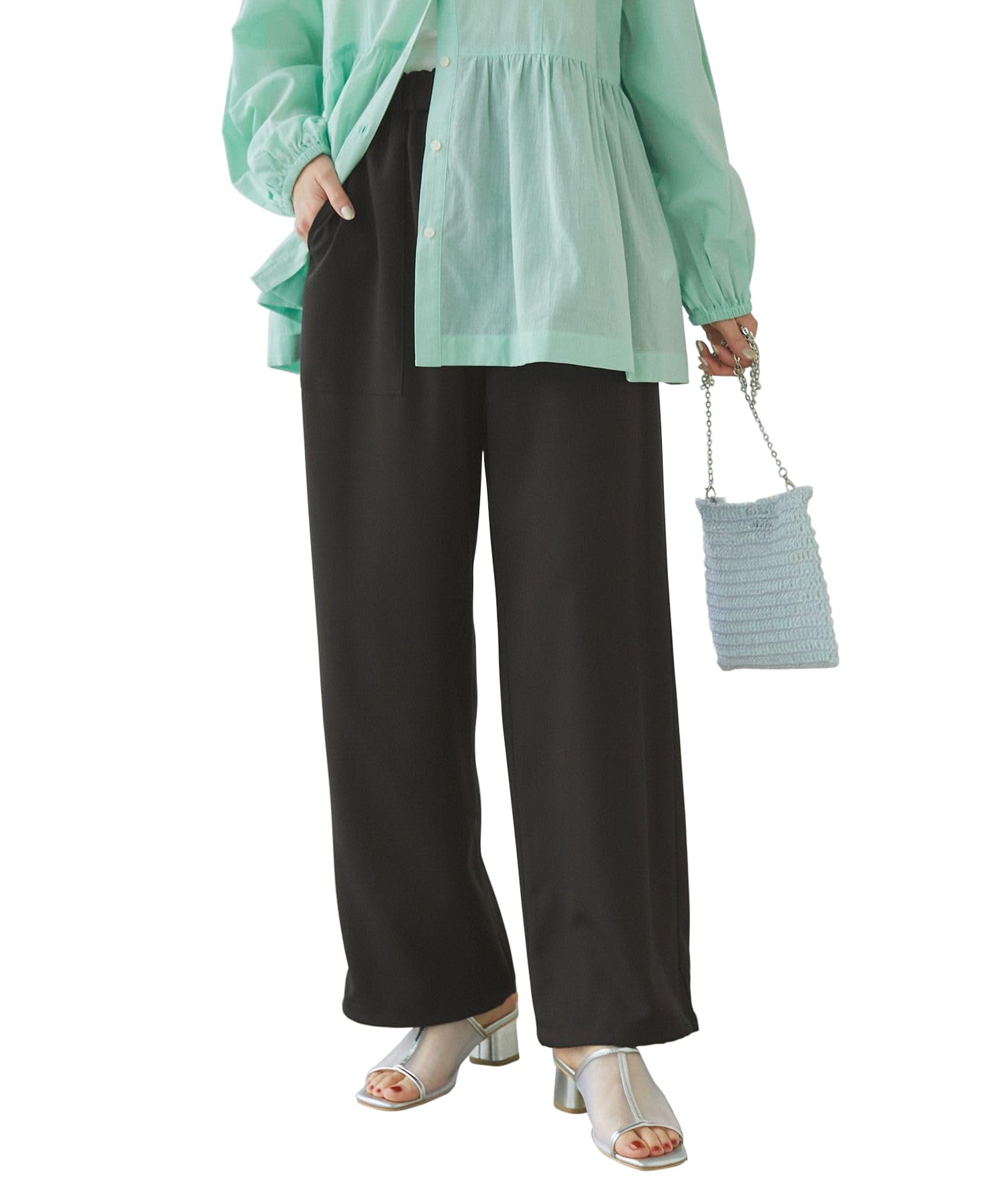 

Relaxed Easy Pants for Women GDS15080 Black [ROPE PICNIC] (01)
