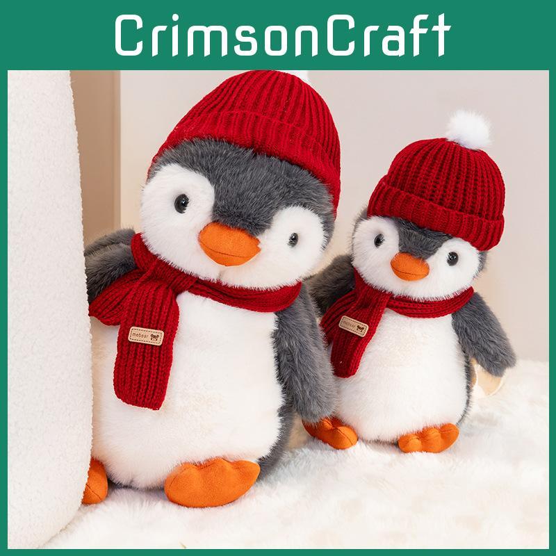 Hat Scarf Penguin Plush Toy Stuffed Animal Doll Cartoon Decoration Kids Gift
