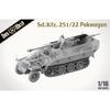 Das Werk 1/16 Scale German Armored Personnel Carrier Sd.Kfz.251/22 Ausf.D Pakwagen 2-in-1 Plastic Model Kit USCDW16022