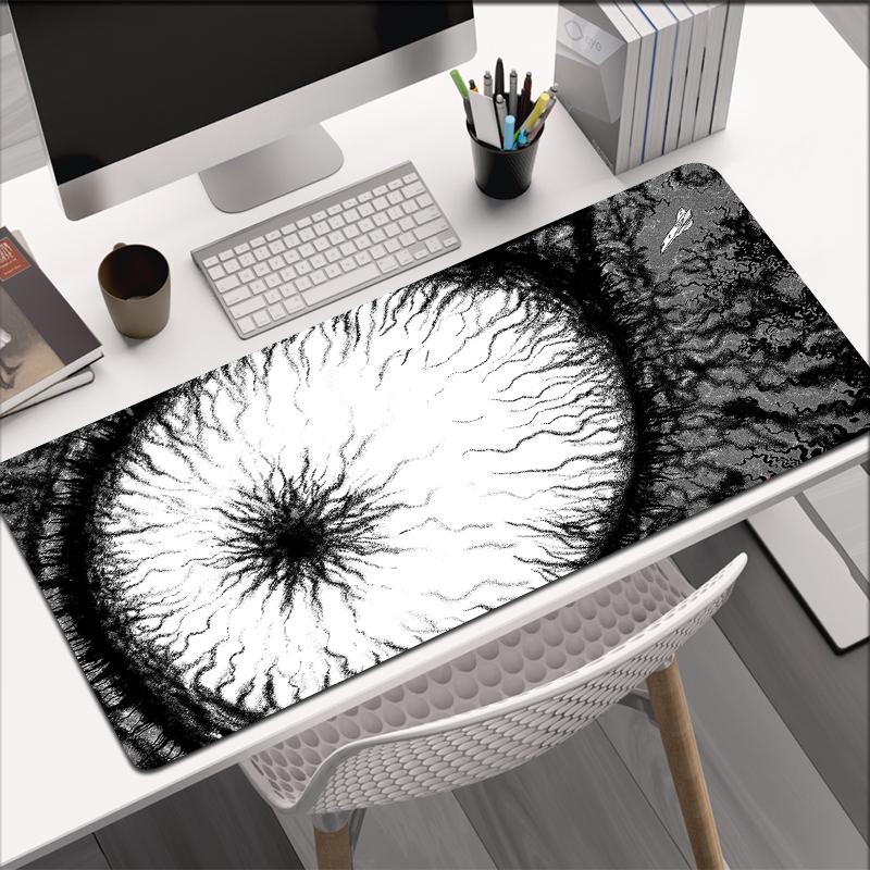 Junji Ito Xxl Mouse Pad Gaming Accessories Keyboard Alfombrillas De Ratón Soft Computer Desk Mat Pc Gamer Cabinet Mousepad Large