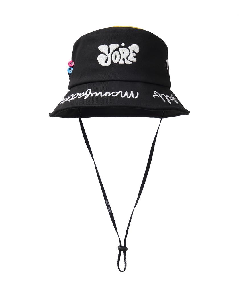 YORF Yorf Twill Bucket Hat Triple Smile Black