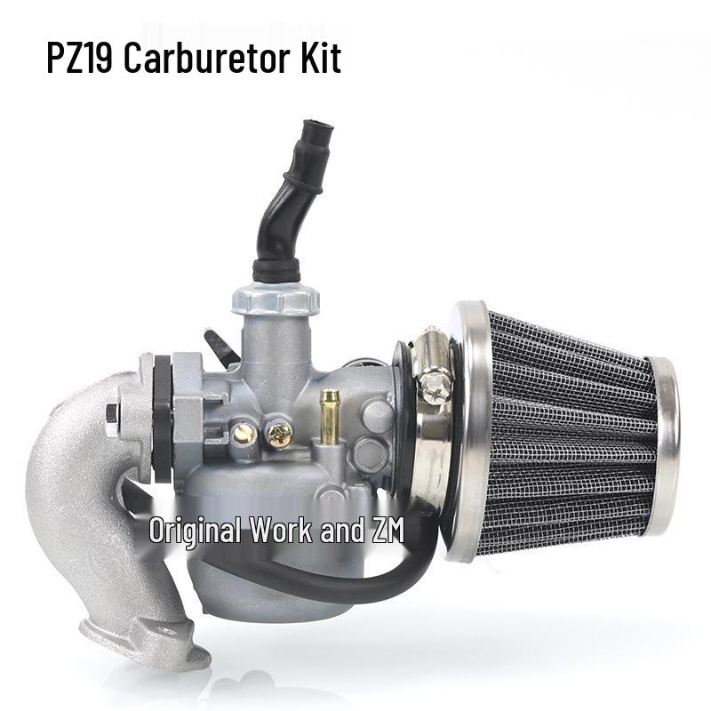 

70-110CC Off-road ATV Beach Buggy Parts: PZ19 Carburetor Kit with Air Filter & Intake Pipe /