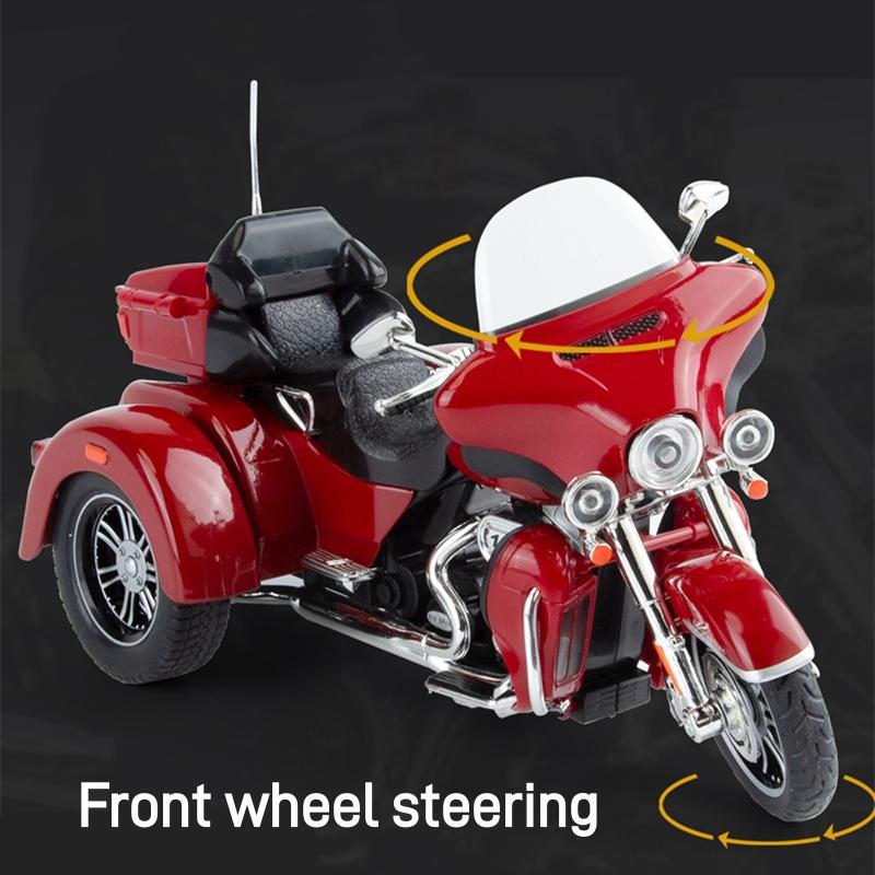 1/9 Harley-Davidson CVO TRI GLIDE Alloy Huge Model Three Wheeled American Style Cruise Motorcycle Diecast Metal Toy Scale Motorbike Kid Toy Gift