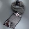RECLOW RECLOW LAND 100% Cashmere Line Check Muffler Gray