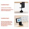 Heavy Duty Tool Free No Drill Desktop Power Strip Clamp Mount Adjustable Holder for Home Office Desk