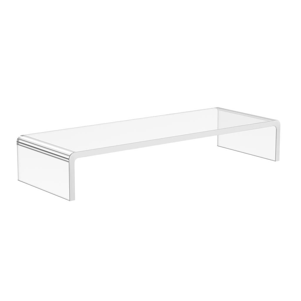 Large Clear Acrylic Perspex Monitor Computer TV Stand Riser Shelf Plinth Display Stand 12mm Thick