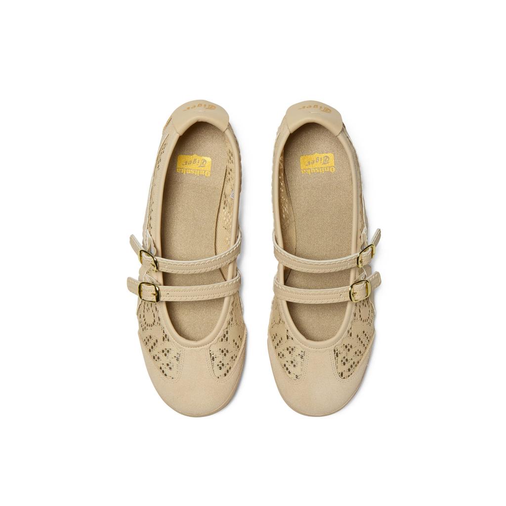 ONITSUKA TIGER MEXICO 66 TGRS Stoff Mary Jane Schuhe Damen Beige 1182A705-250